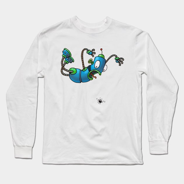 Scaredybot Long Sleeve T-Shirt by drawboy